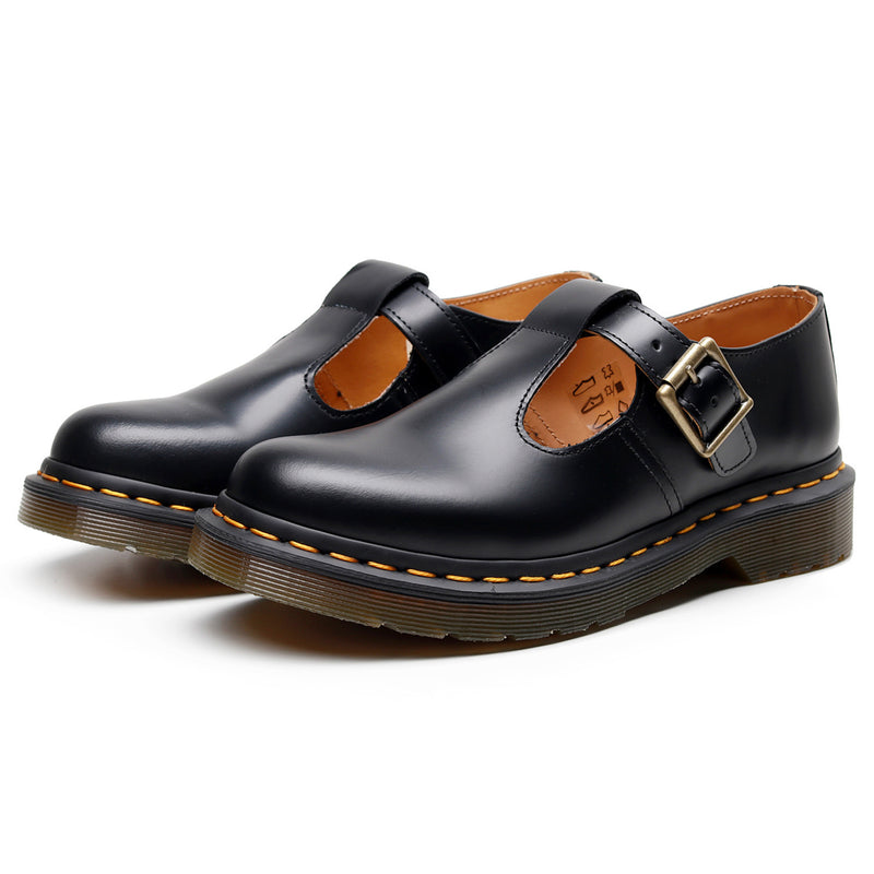 Women T Shape With Mary Jane Shoes Genuine Leather Low-top