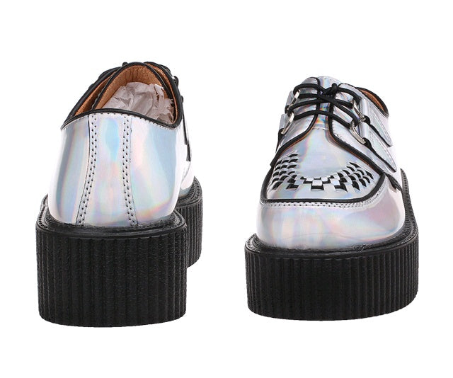 Silver laser illusion Harajuku Brock sponge cake bottom thick men and women shoes platform shoes