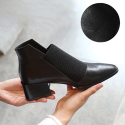 Cowhide Single Shoes Women New Four Seasons Versatile